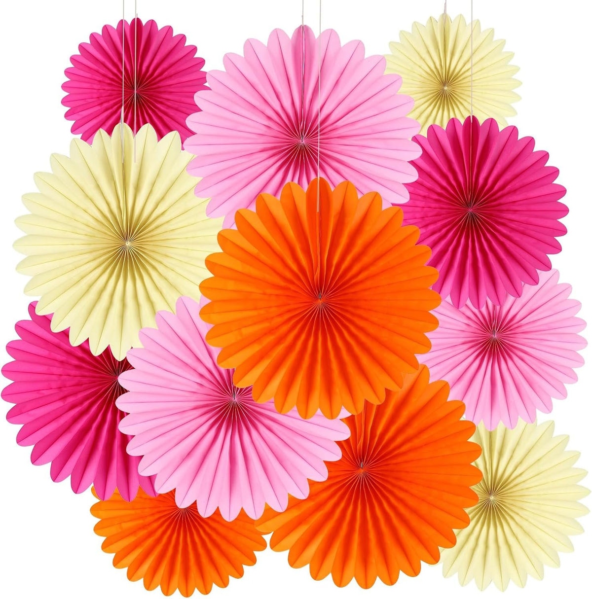 Bonner Harvest Decor Tissue Paper Fan Decoration Set additional product photo