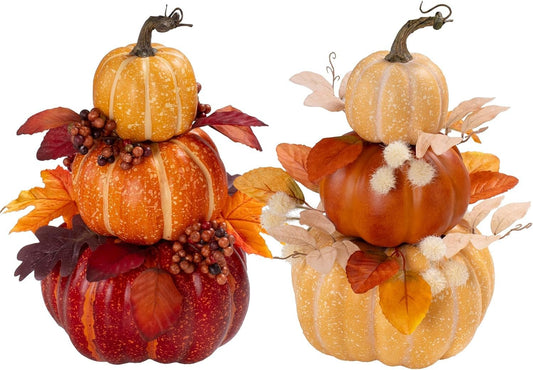 Bonner Harvest Decor Artificial Pumpkin Tower Decor studio product photo
