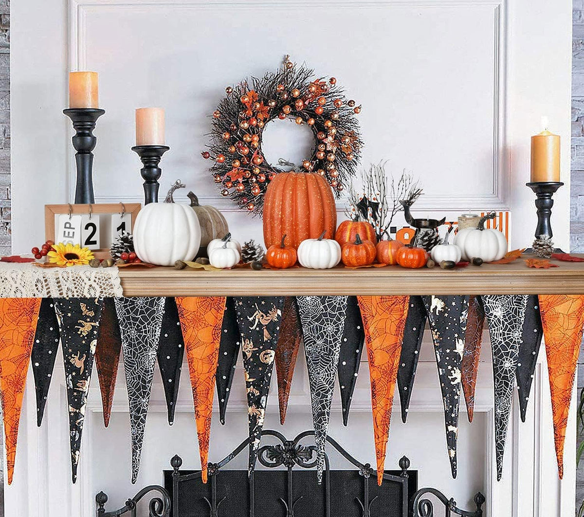 Bonner Harvest Decor Orange and White Artificial Pumpkin Set additional product photo