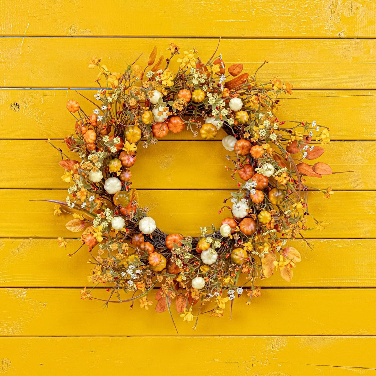 Bonner Harvest Decor Mini Pumpkin Autumn Wreath additional product photo