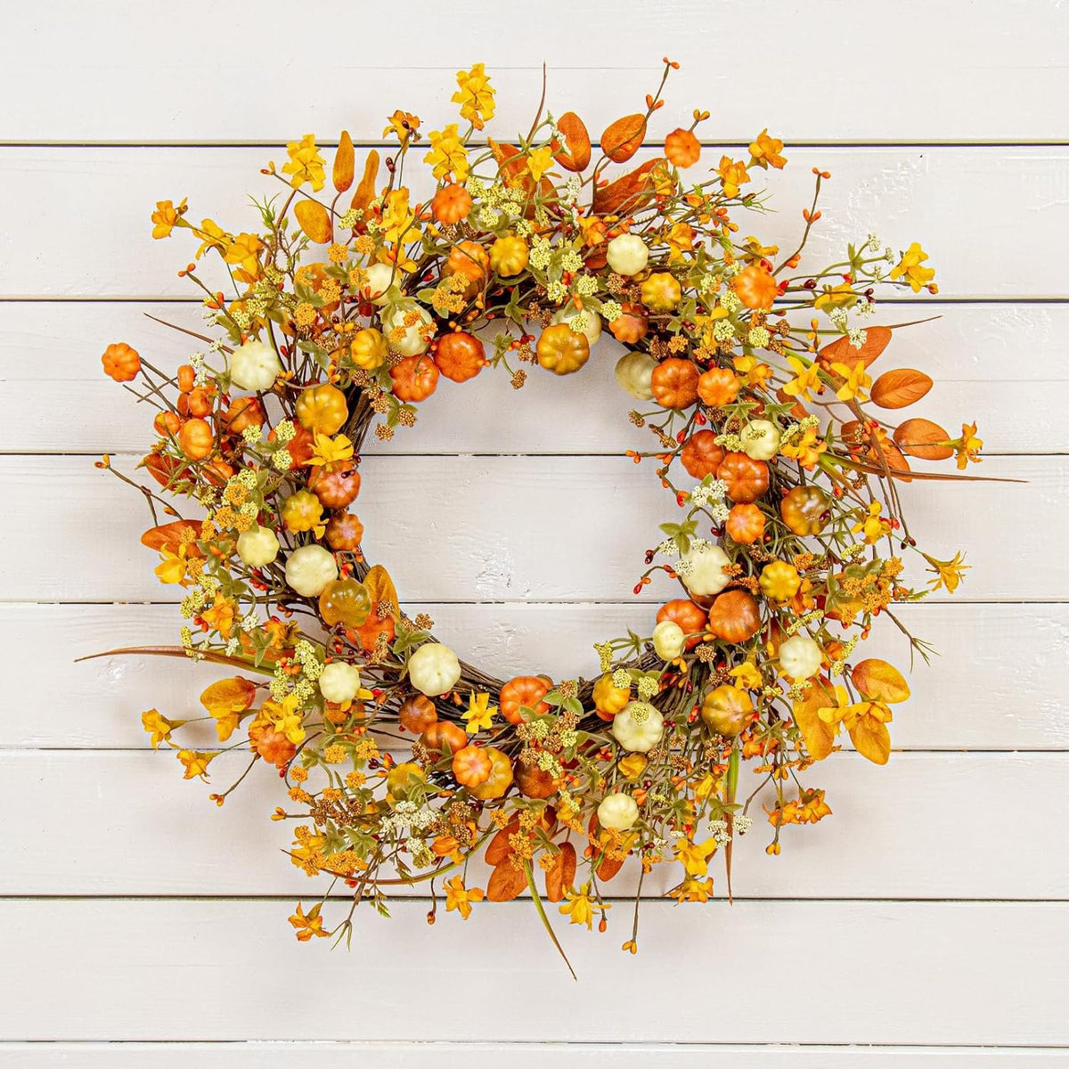 Bonner Harvest Decor Mini Pumpkin Autumn Wreath additional product photo