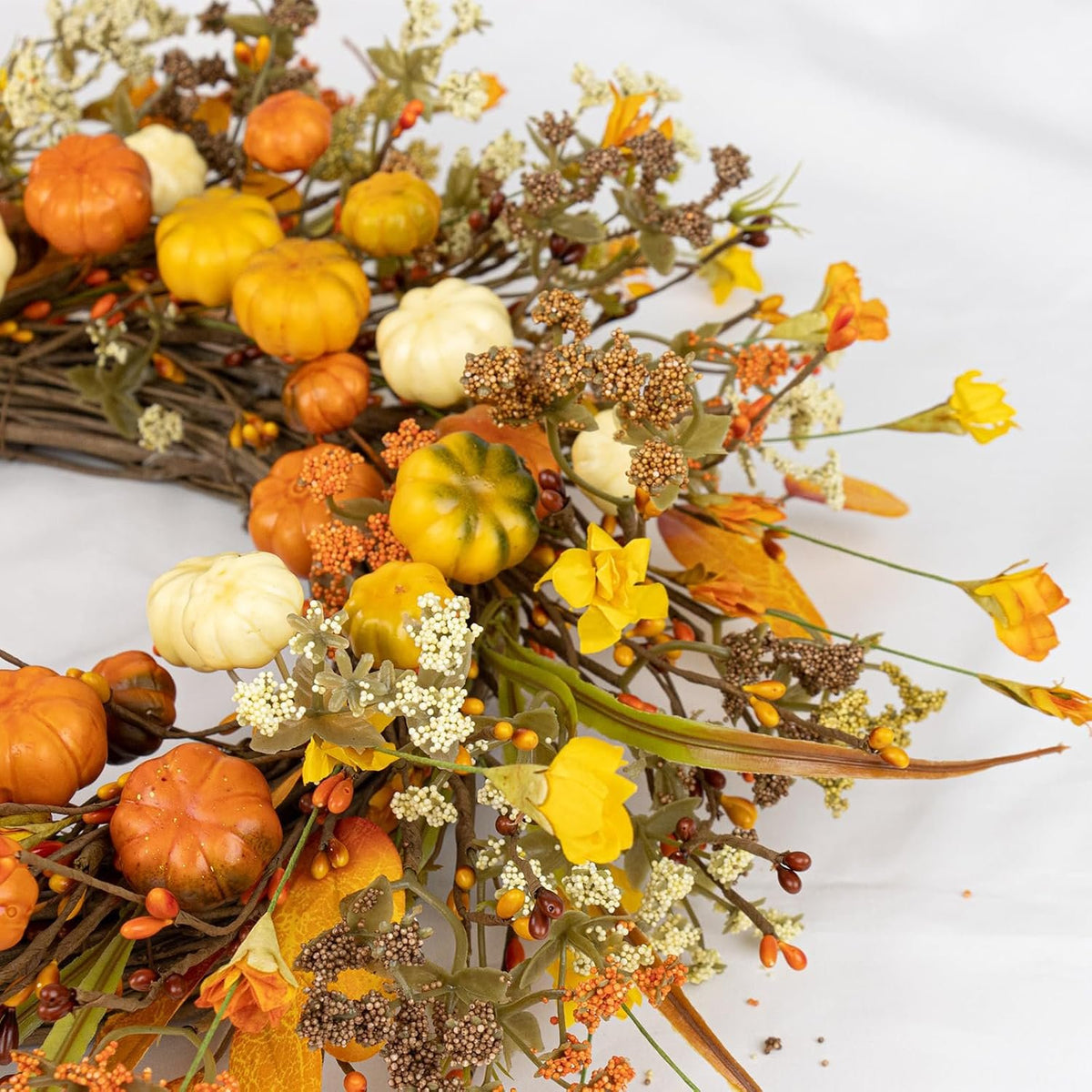 Bonner Harvest Decor Mini Pumpkin Autumn Wreath additional product photo