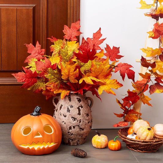 Bonner Harvest Decor Mixed Autumn Maple Leaf Stems studio product photo