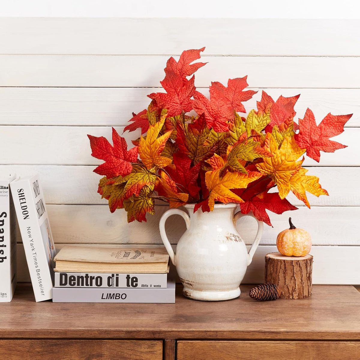 Bonner Harvest Decor Mixed Autumn Maple Leaf Stems additional product photo