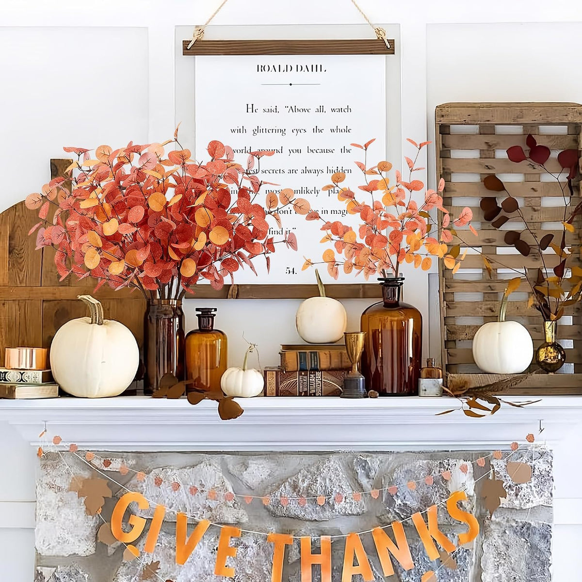 Bonner Harvest Decor Fall Eucalyptus Stems additional product photo