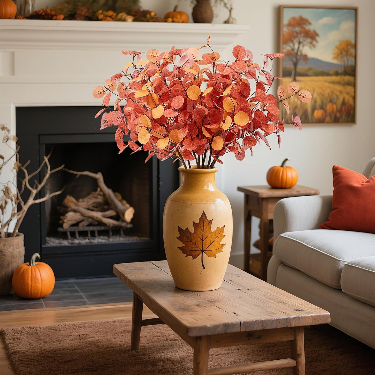 Bonner Harvest Decor Fall Eucalyptus Stems additional product photo