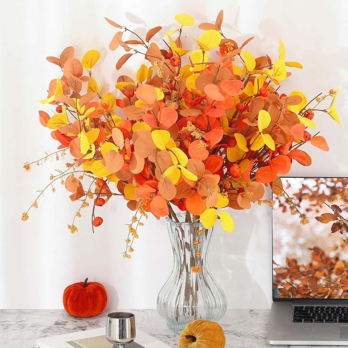 Bonner Harvest Decor Fall Eucalyptus Stems additional product photo