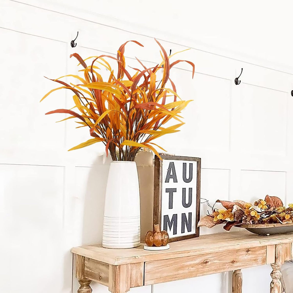 Bonner Harvest Decor Artificial Grass-Leaf Fall Stems additional product photo