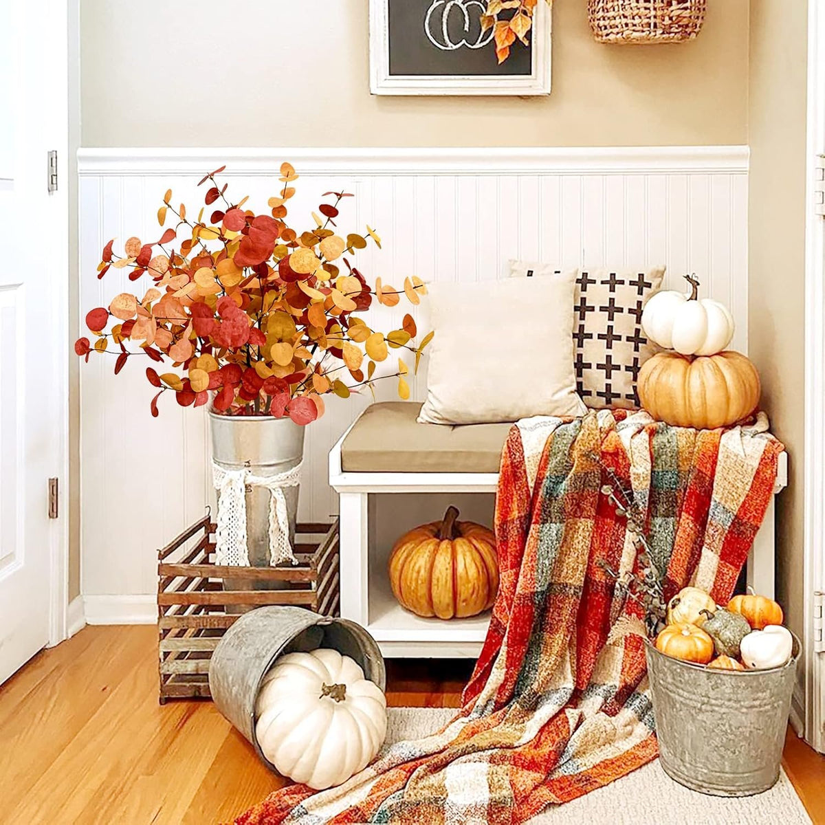 Bonner Harvest Decor Fall Eucalyptus Stem Bundle additional product photo