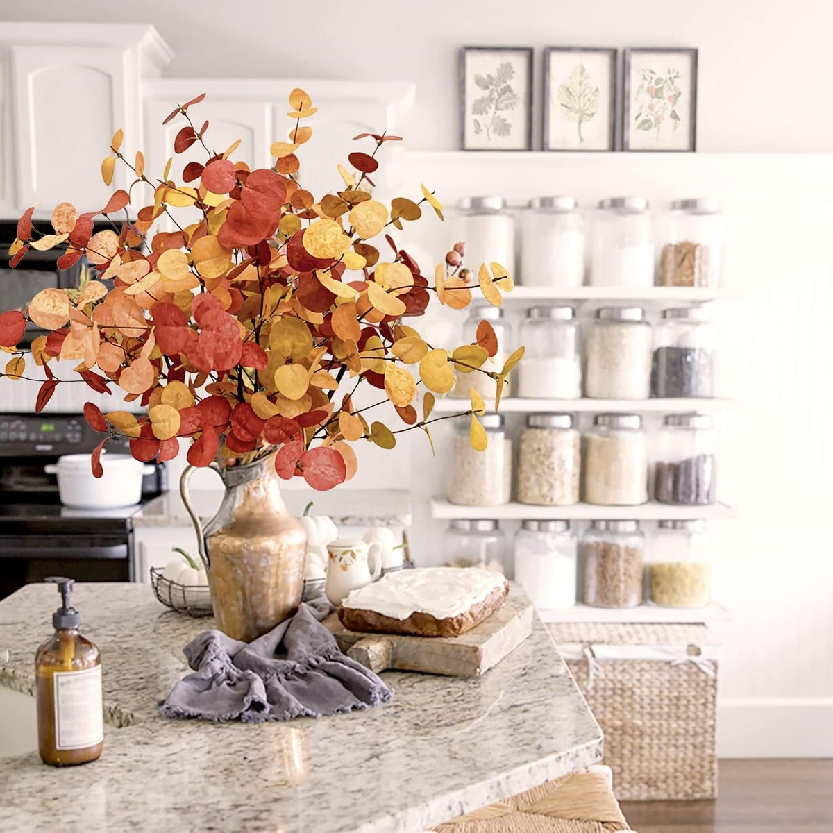 Bonner Harvest Decor Fall Eucalyptus Stem Bundle additional product photo