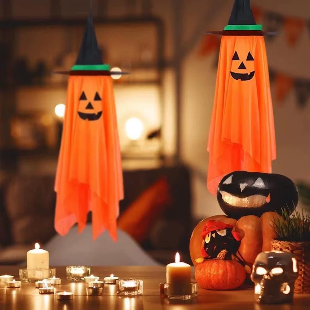 Bonner Harvest Decor Hanging Pumpkin Witch Hat Decorations additional product photo