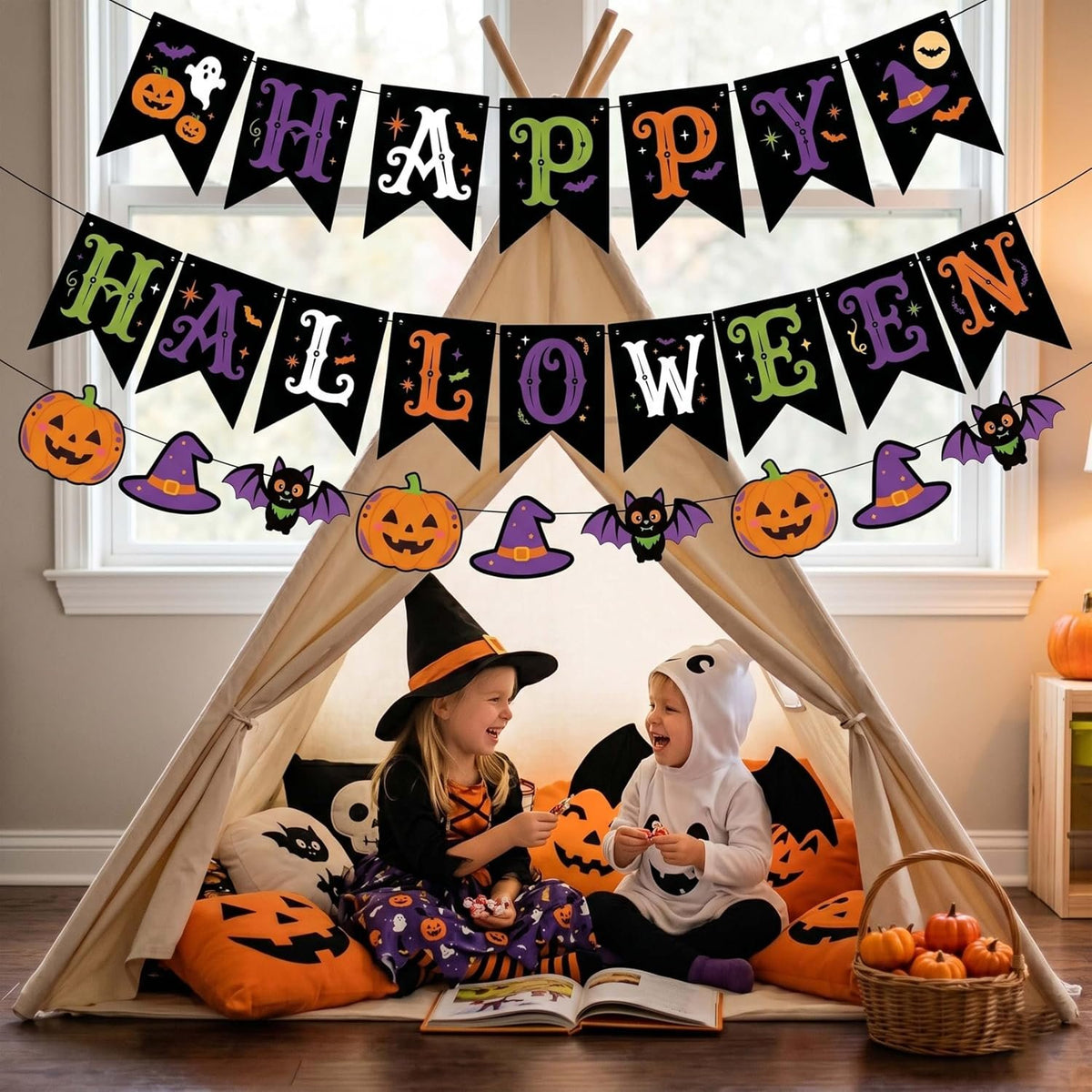 Bonner Harvest Decor Happy Halloween Banner Set additional product photo