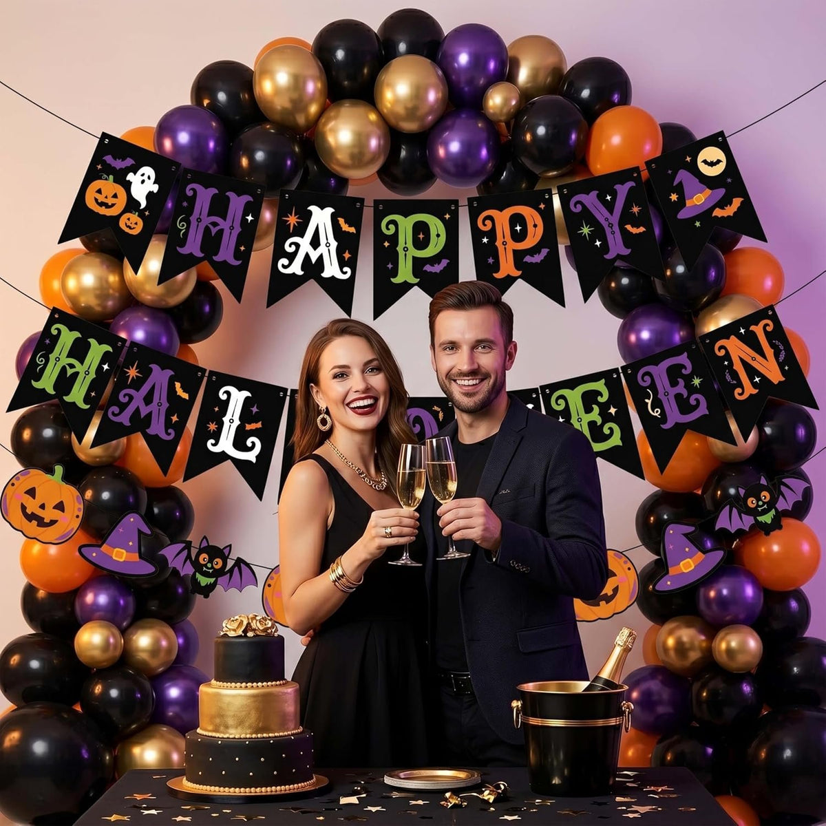 Bonner Harvest Decor Happy Halloween Banner Set additional product photo
