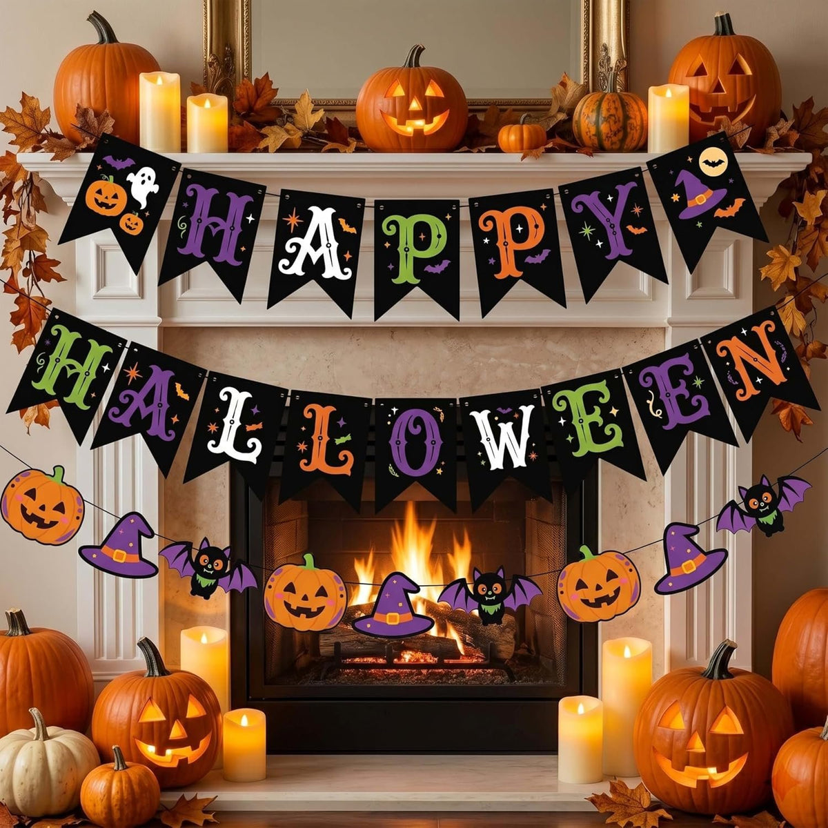 Bonner Harvest Decor Happy Halloween Banner Set additional product photo