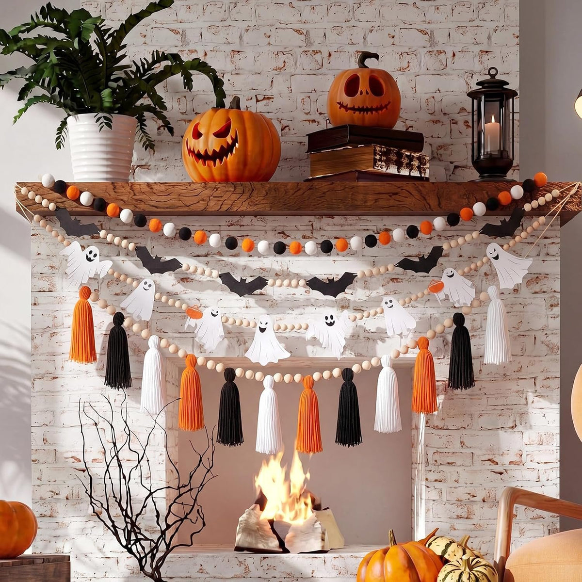 Bonner Harvest Decor Halloween Felt Garland Set additional product photo