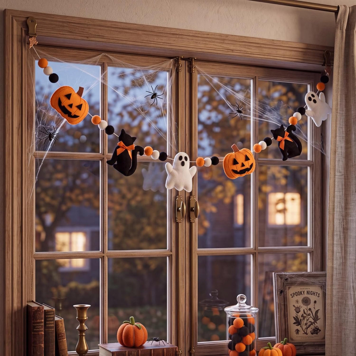 Bonner Harvest Decor Felt Halloween Garland additional product photo