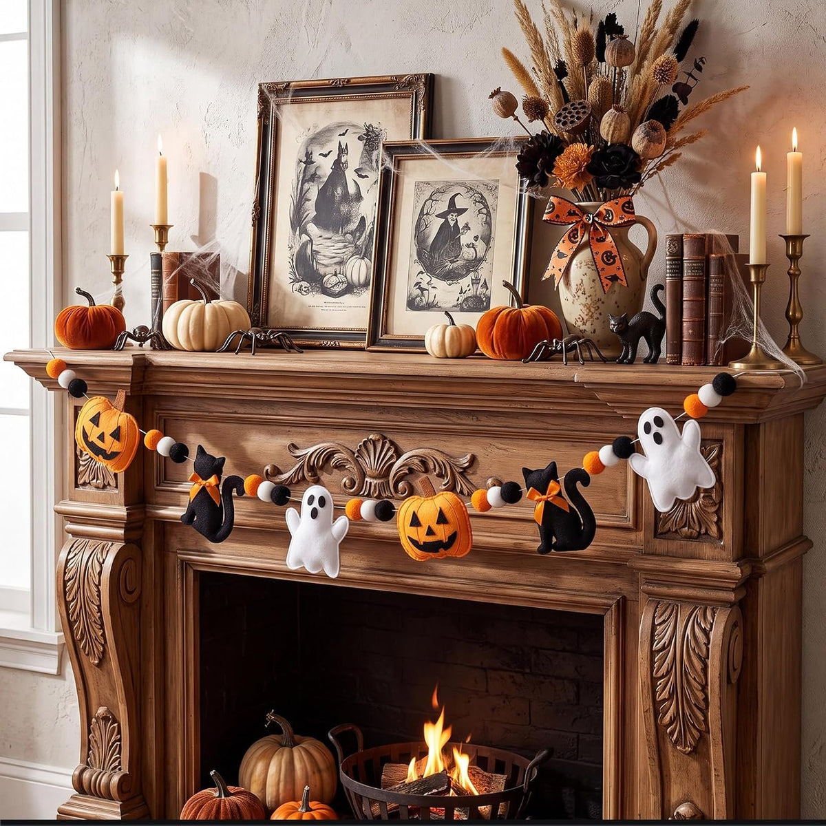 Bonner Harvest Decor Felt Halloween Garland additional product photo