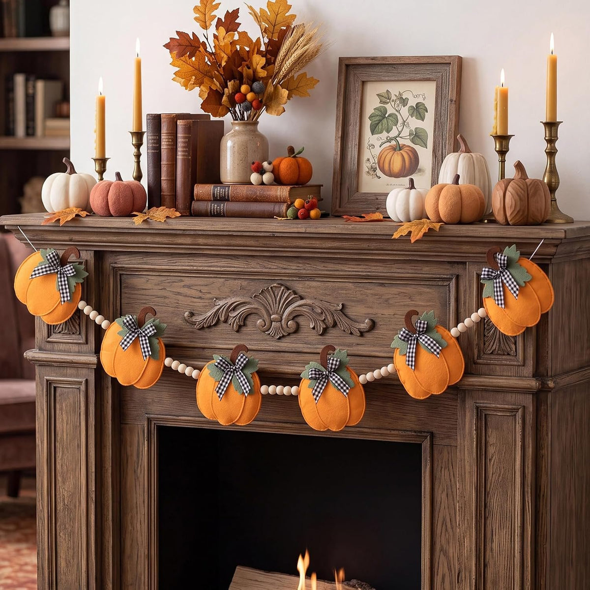 Bonner Harvest Decor Felt Halloween Garland additional product photo