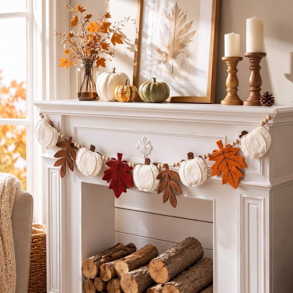 Bonner Harvest Decor Felt Halloween Garland additional product photo