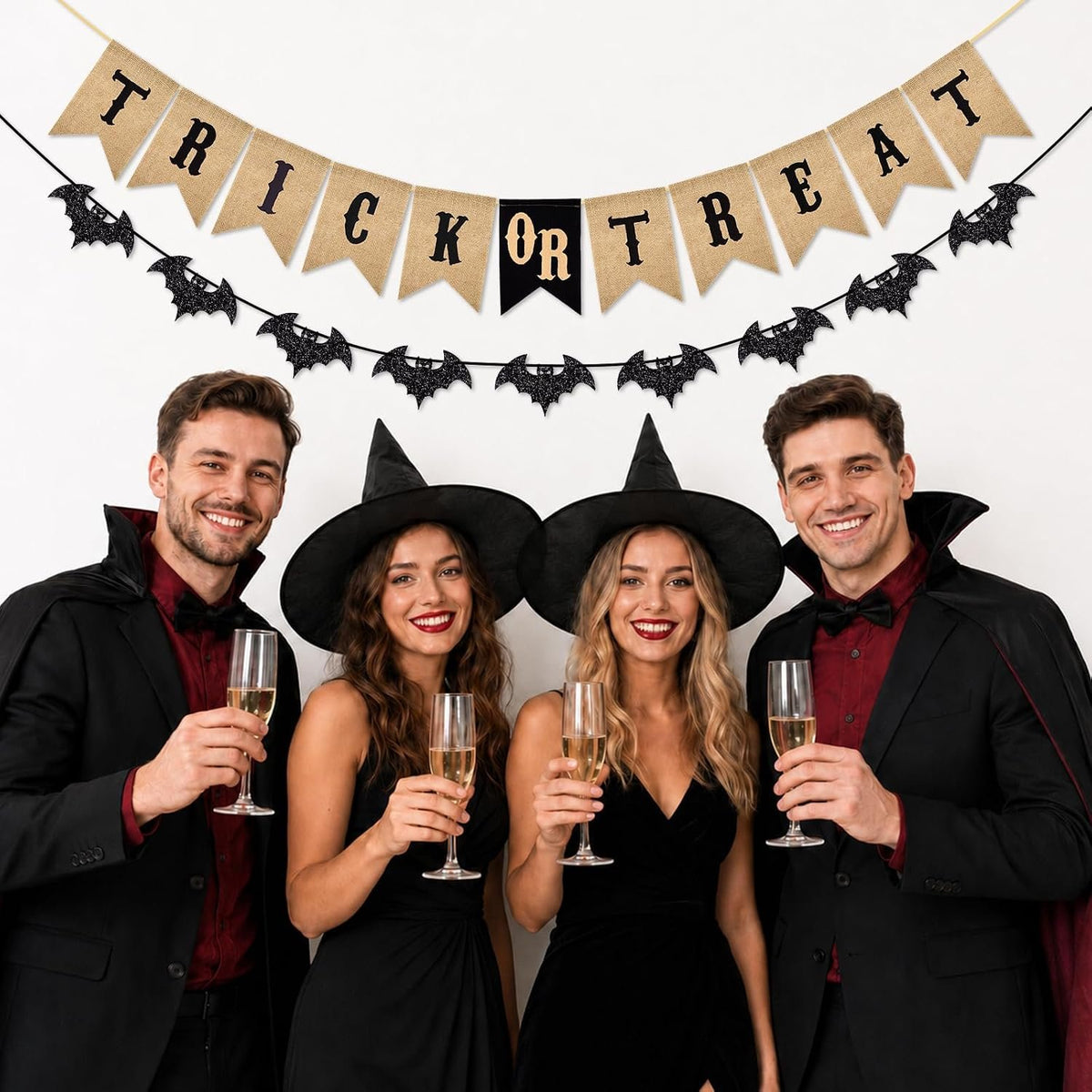 Bonner Harvest Decor Trick or Treat Burlap Banner Set additional product photo