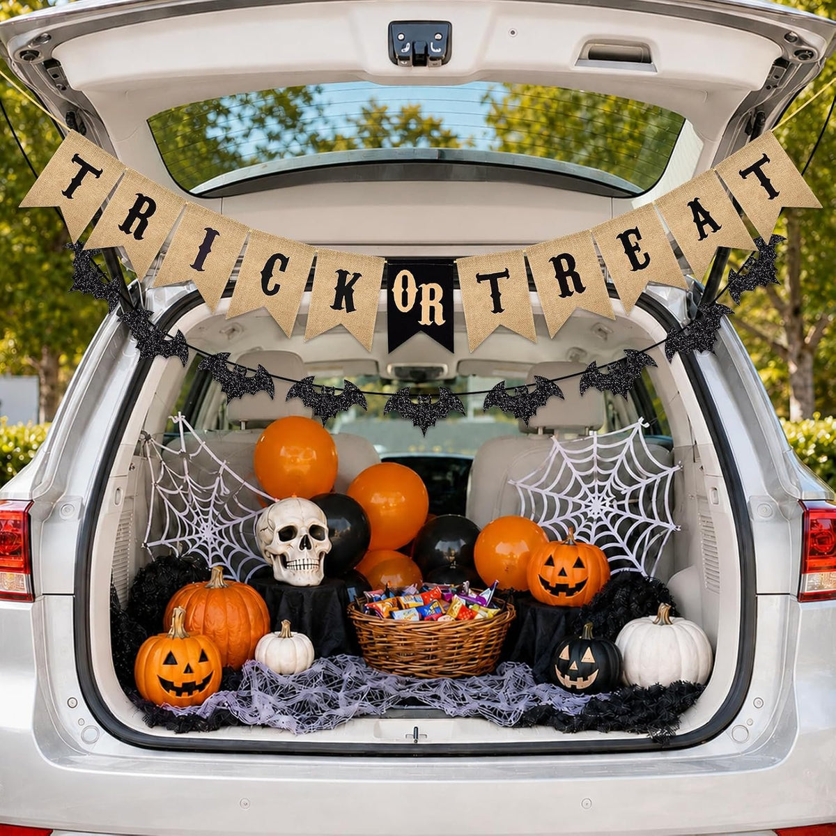 Bonner Harvest Decor Trick or Treat Burlap Banner Set additional product photo