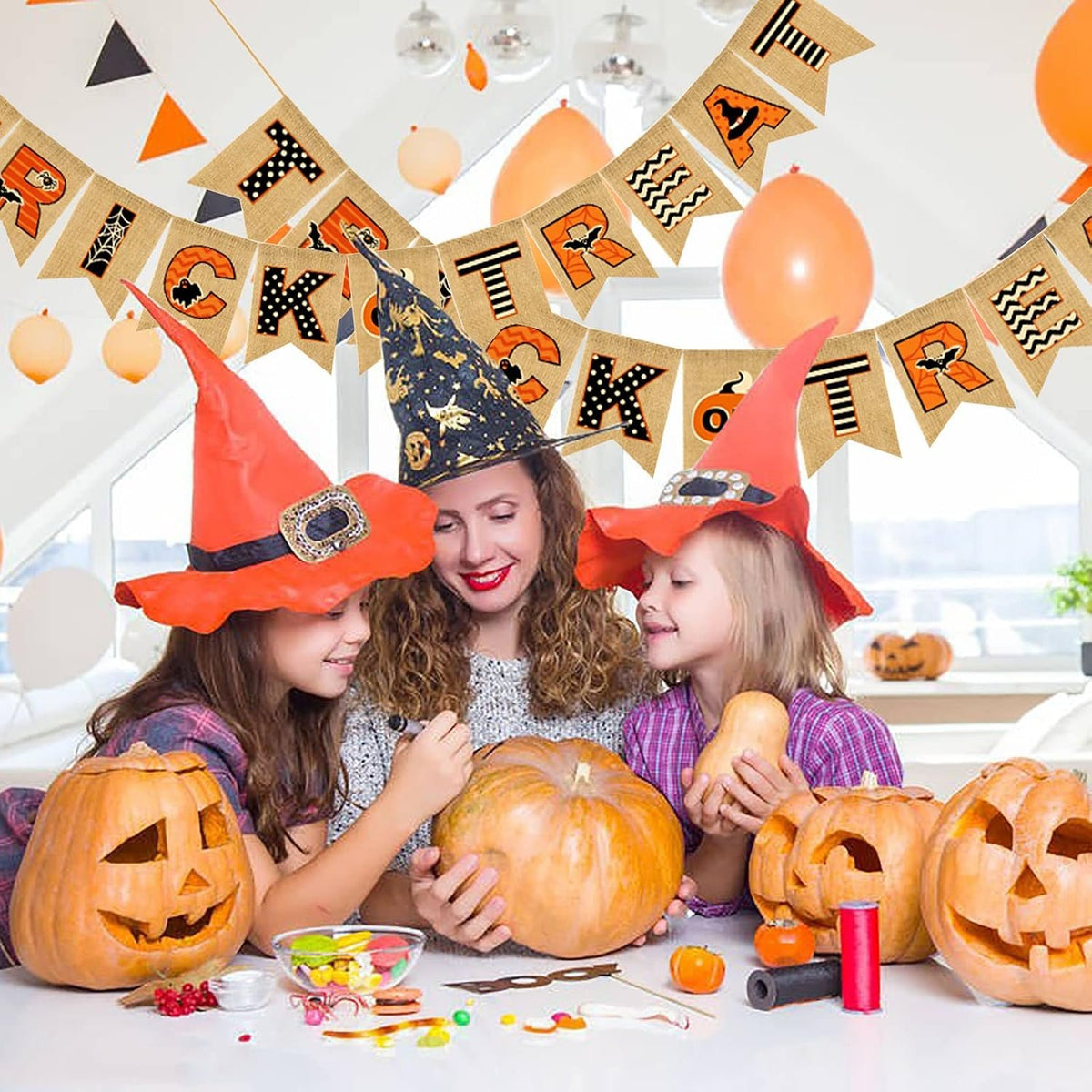 Bonner Harvest Decor Trick or Treat Burlap Banner additional product photo