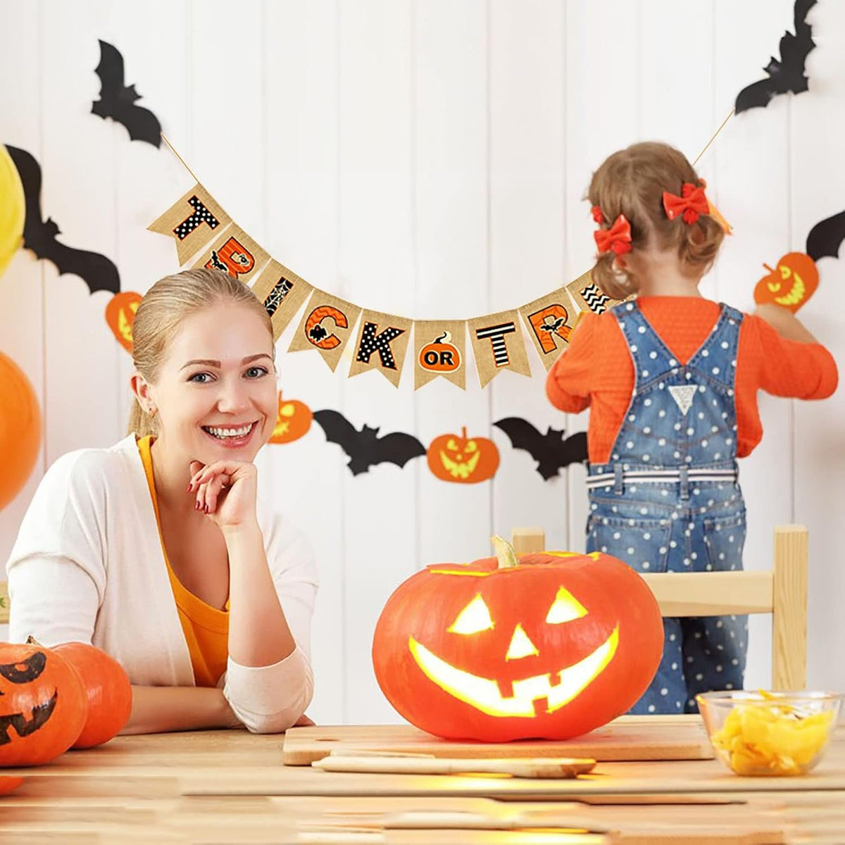 Bonner Harvest Decor Trick or Treat Burlap Banner additional product photo