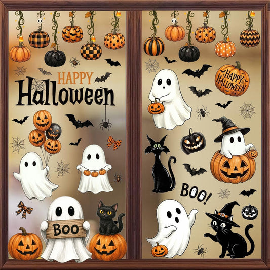 Bonner Harvest Decor Retro Halloween Window Clings studio product photo