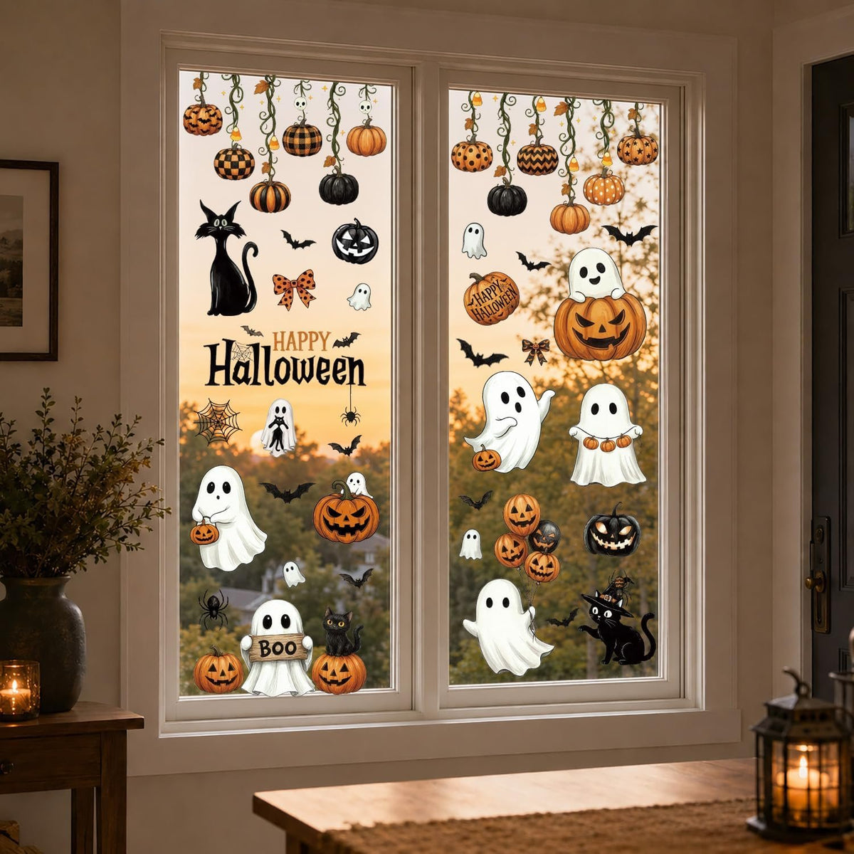 Bonner Harvest Decor Retro Halloween Window Clings additional product photo