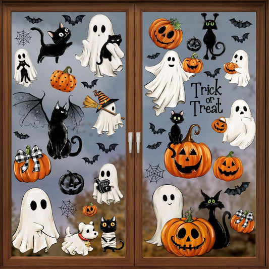 Bonner Harvest Decor Vintage Halloween Window Clings studio product photo