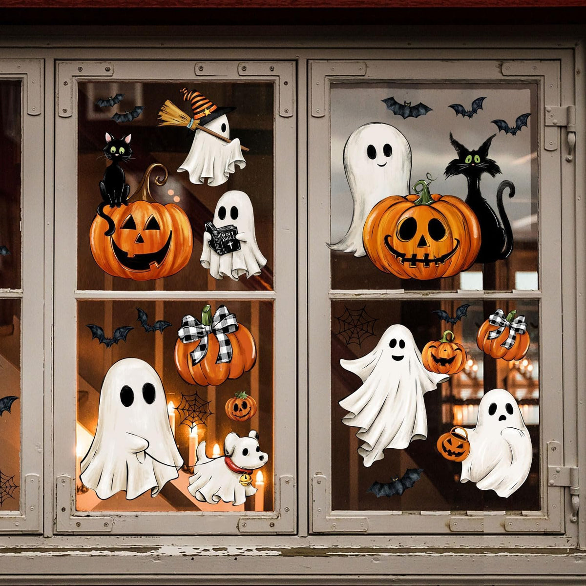 Bonner Harvest Decor Vintage Halloween Window Clings additional product photo