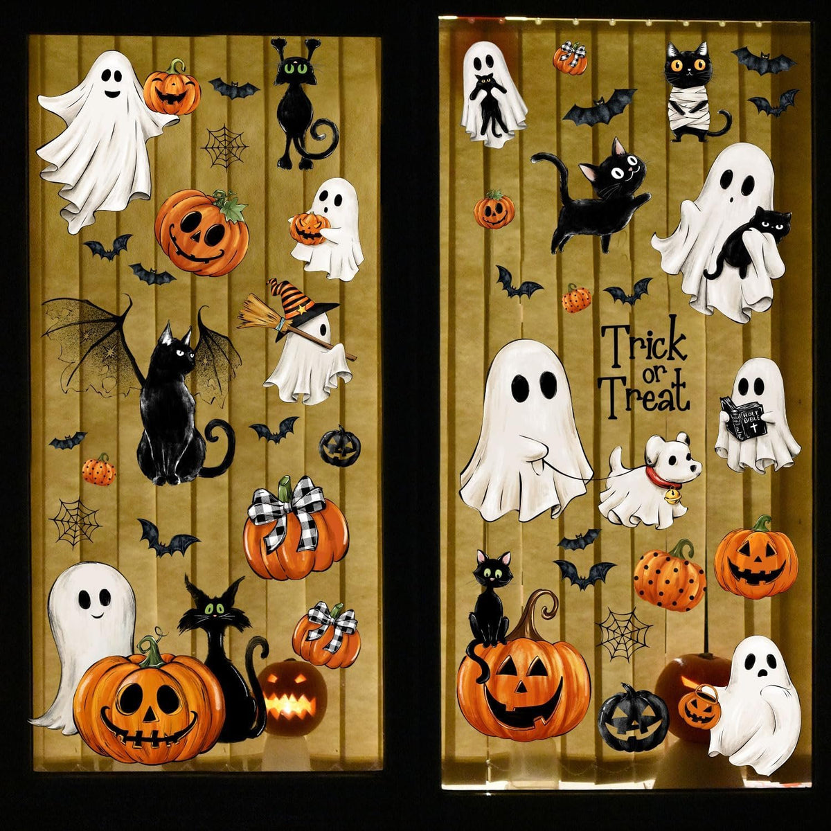 Bonner Harvest Decor Vintage Halloween Window Clings additional product photo