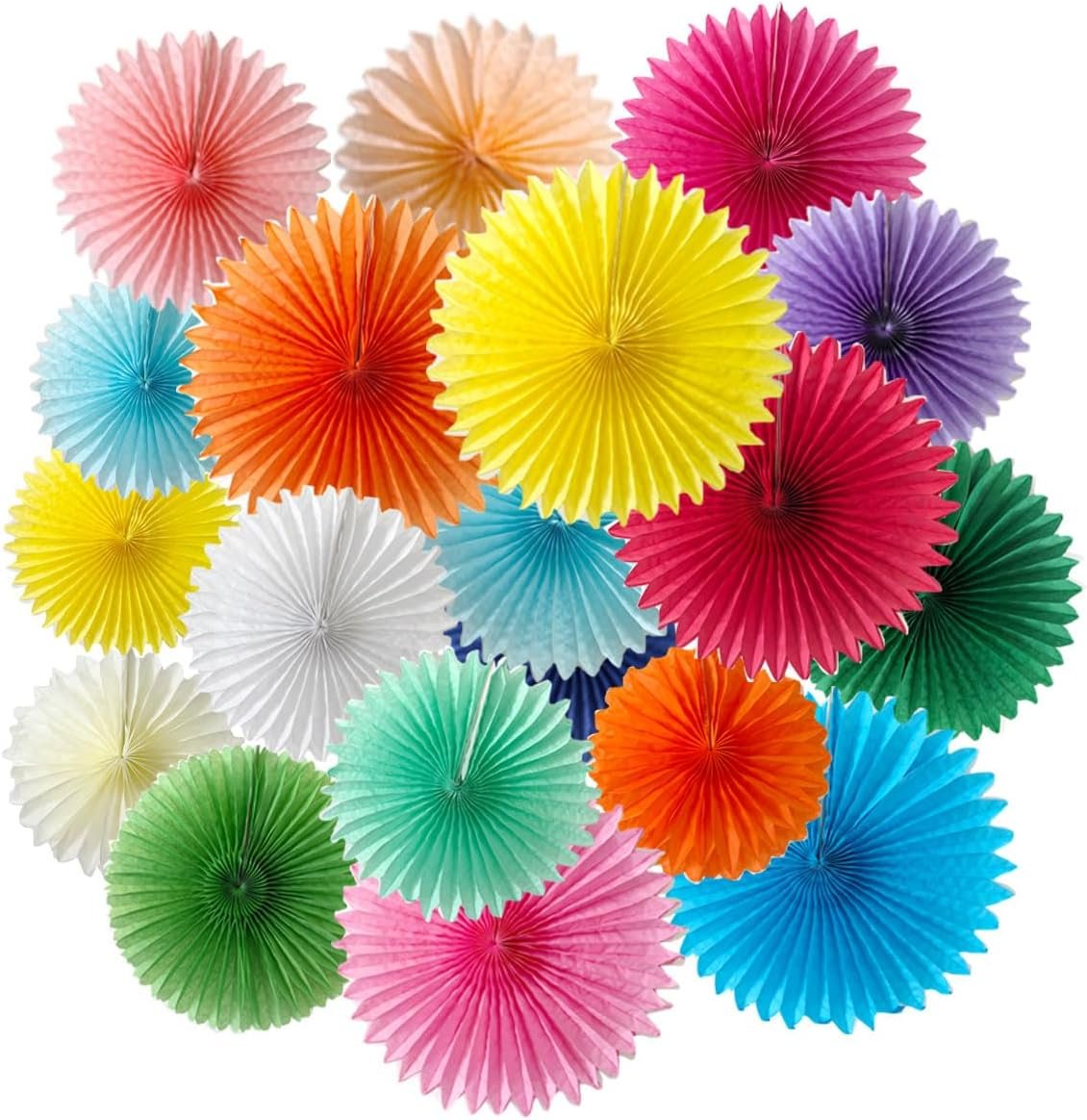 Bonner Harvest Decor Multicolor Hanging Paper Fan Set additional product photo