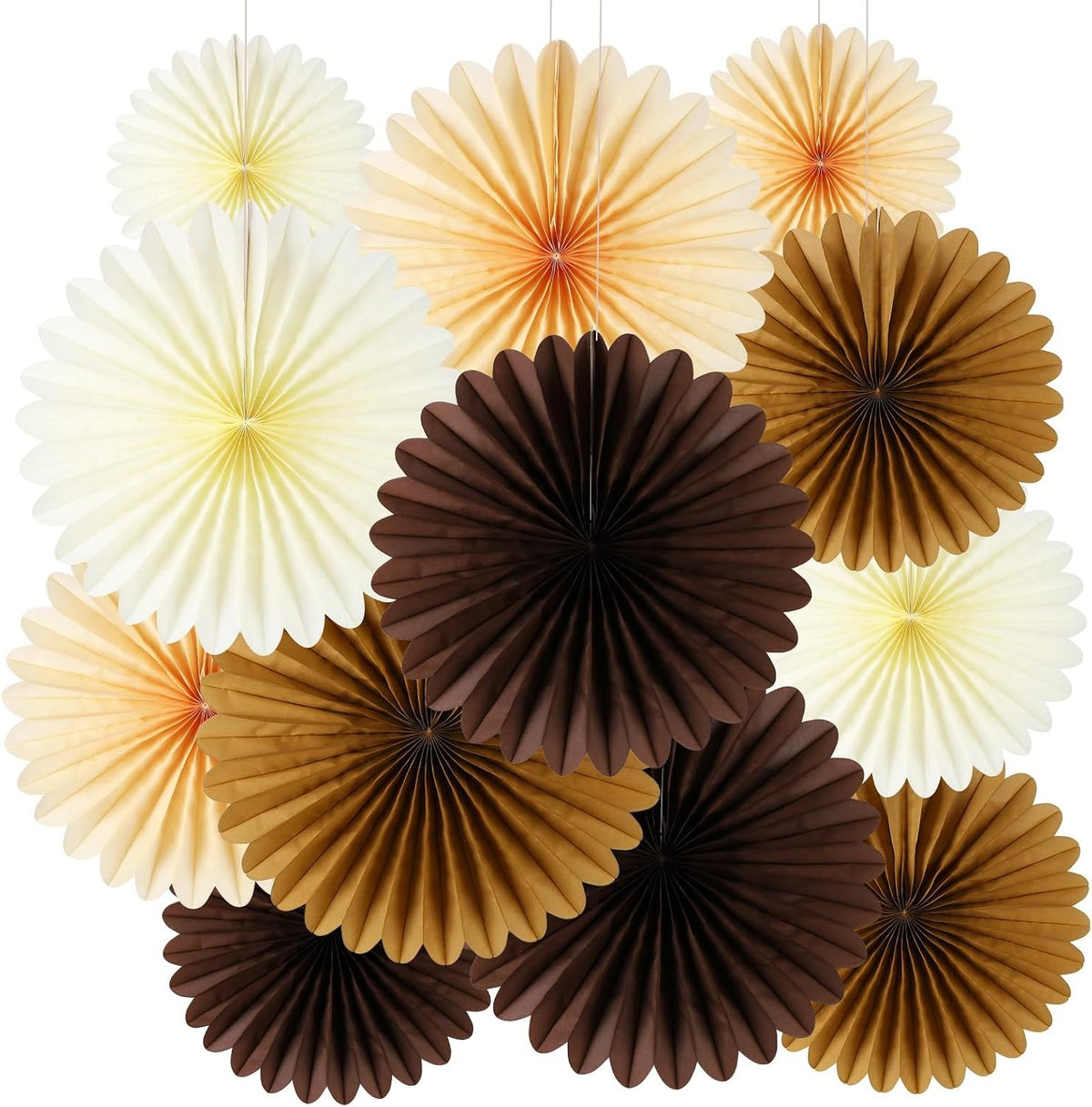 Bonner Harvest Decor Tissue Paper Fan Decoration Set additional product photo