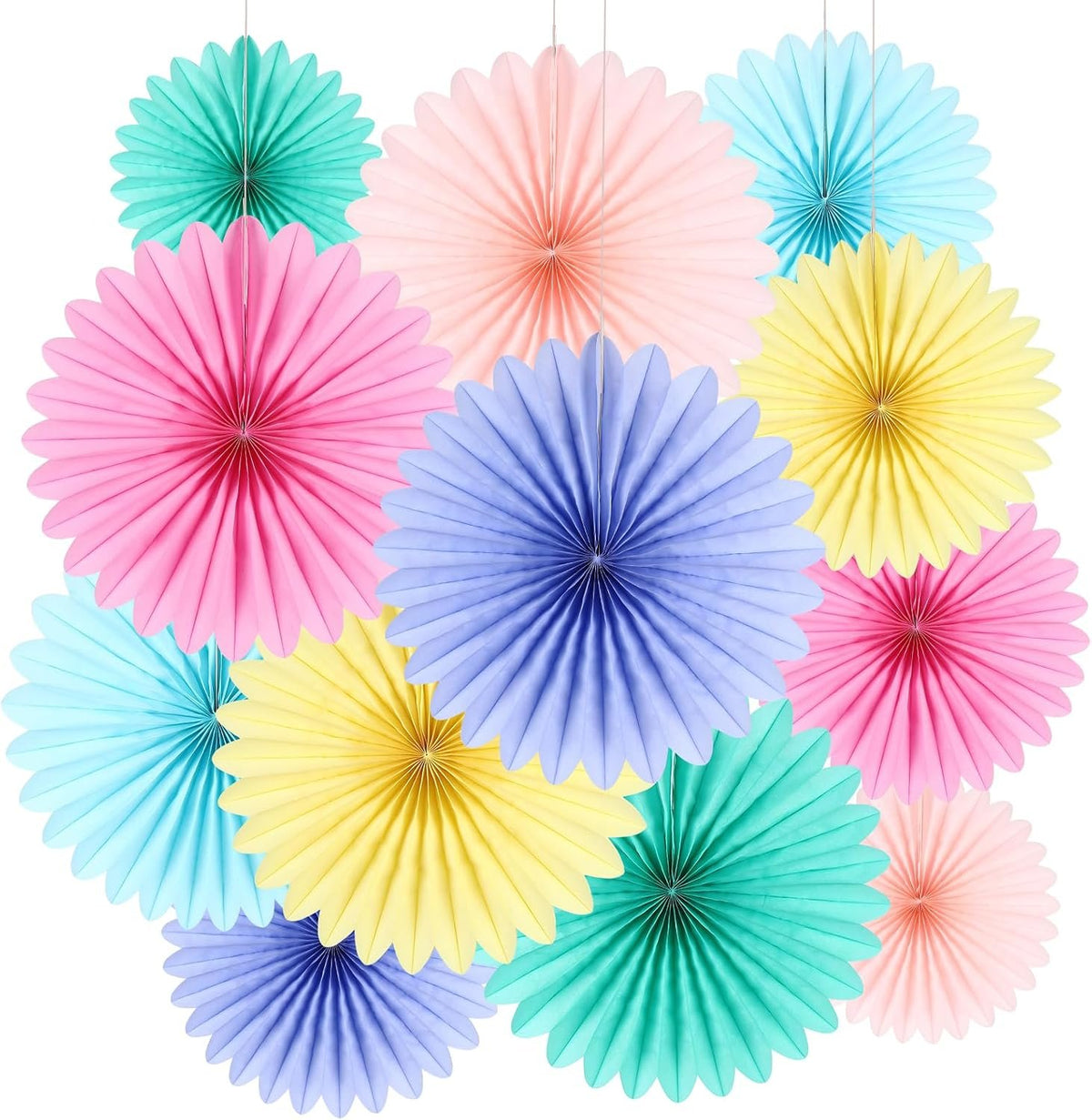 Bonner Harvest Decor Tissue Paper Fan Decoration Set additional product photo