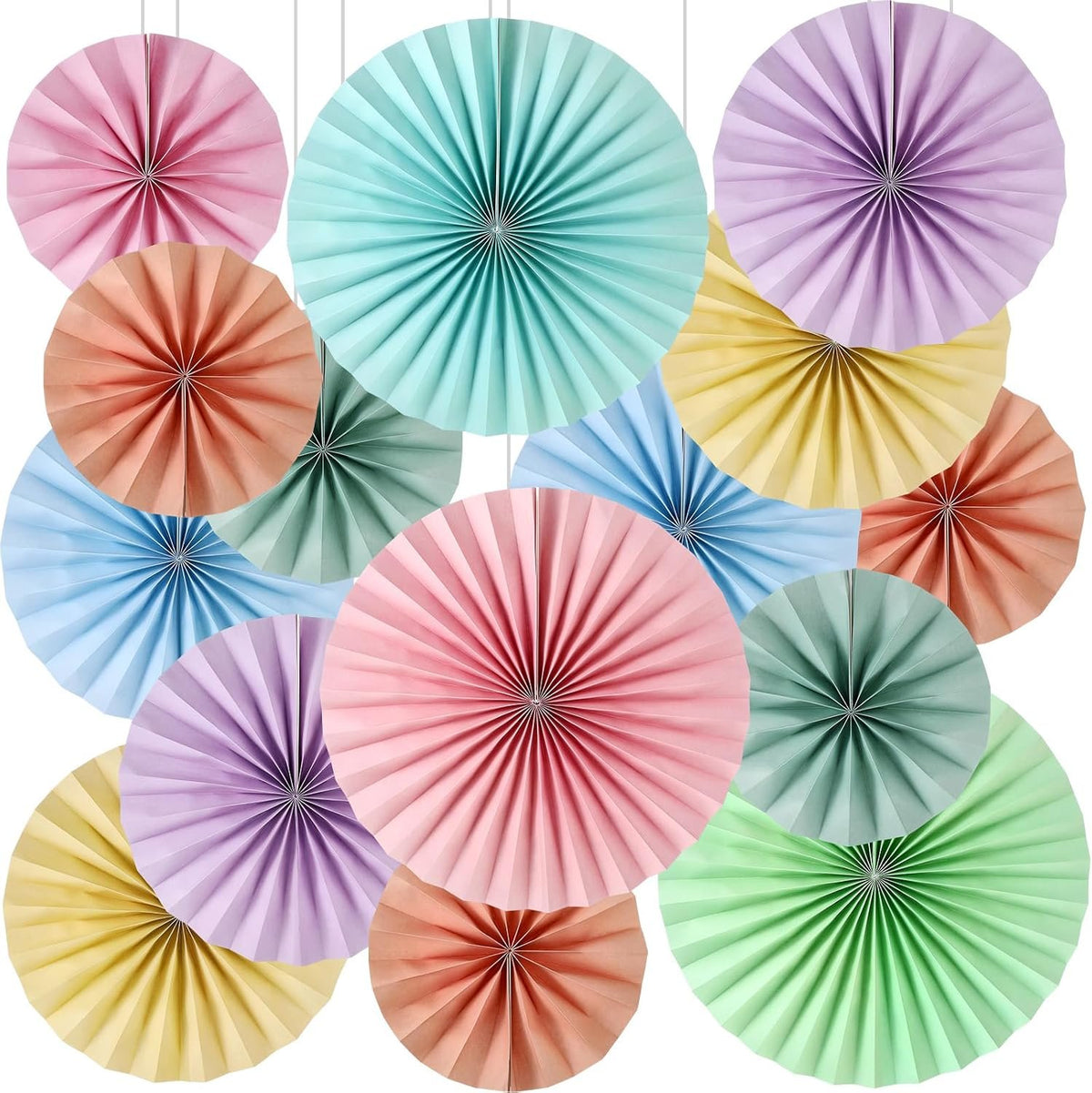 Bonner Harvest Decor Patterned Paper Fan Set additional product photo