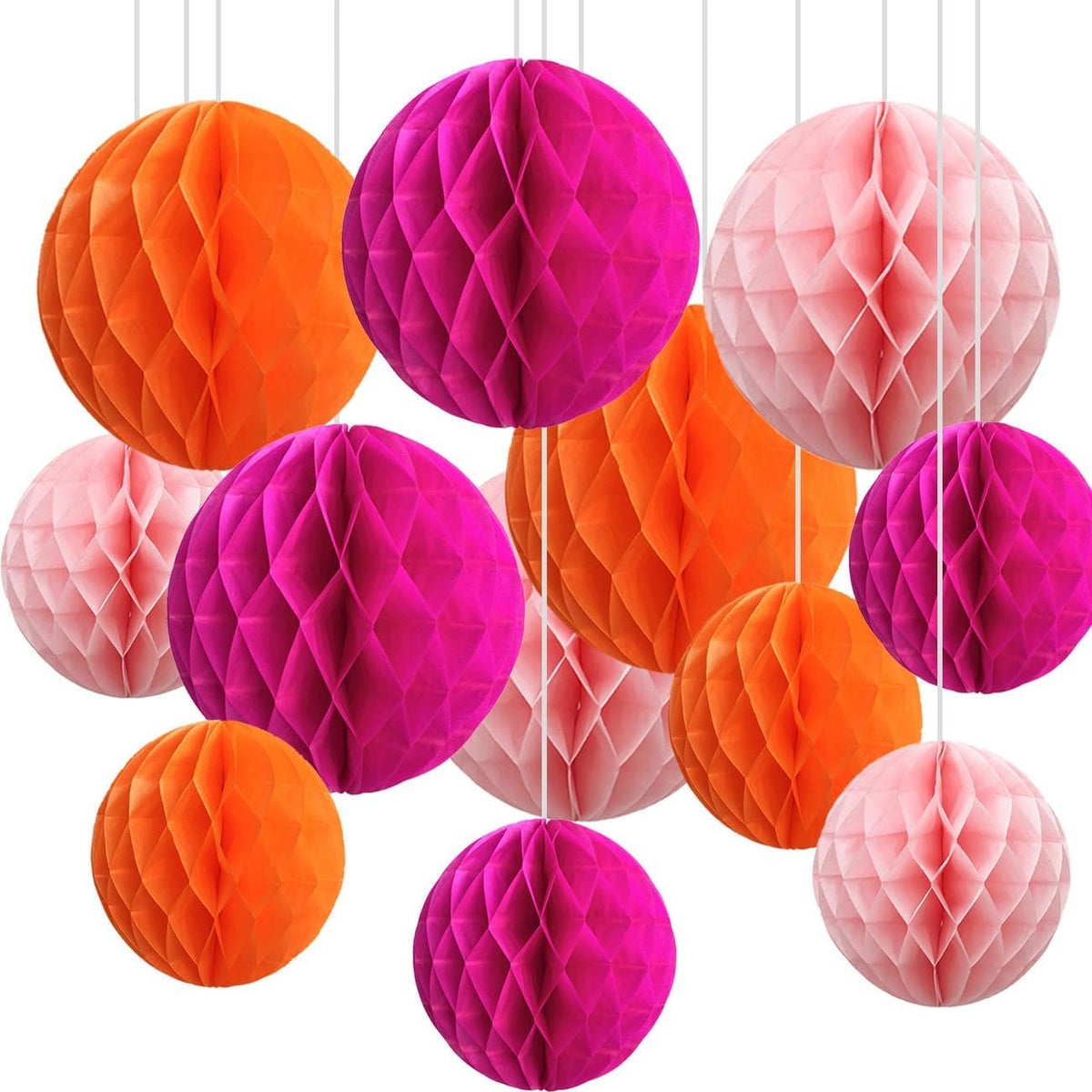 Bonner Harvest Decor Two-Size Honeycomb Ball Set additional product photo