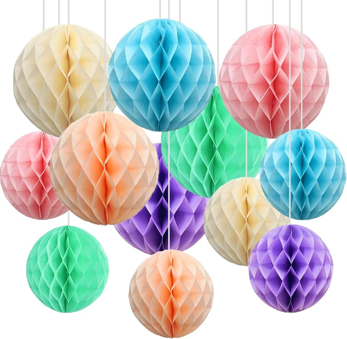 Bonner Harvest Decor Two-Size Honeycomb Ball Set additional product photo