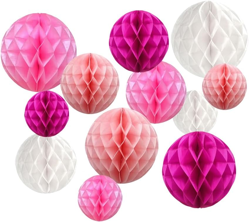 Bonner Harvest Decor Honeycomb Ball Variety Set studio product photo